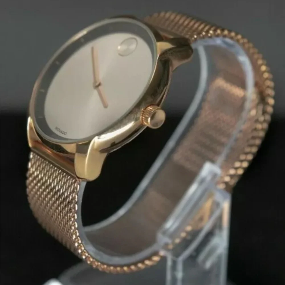 Movado Rose Gold Mesh Watch